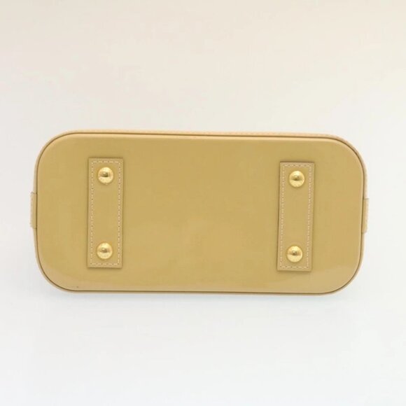 LOUIS VUITTON Vernis Rayures Alma BB Hand Bag 2way Beige - Picture 4 of 15